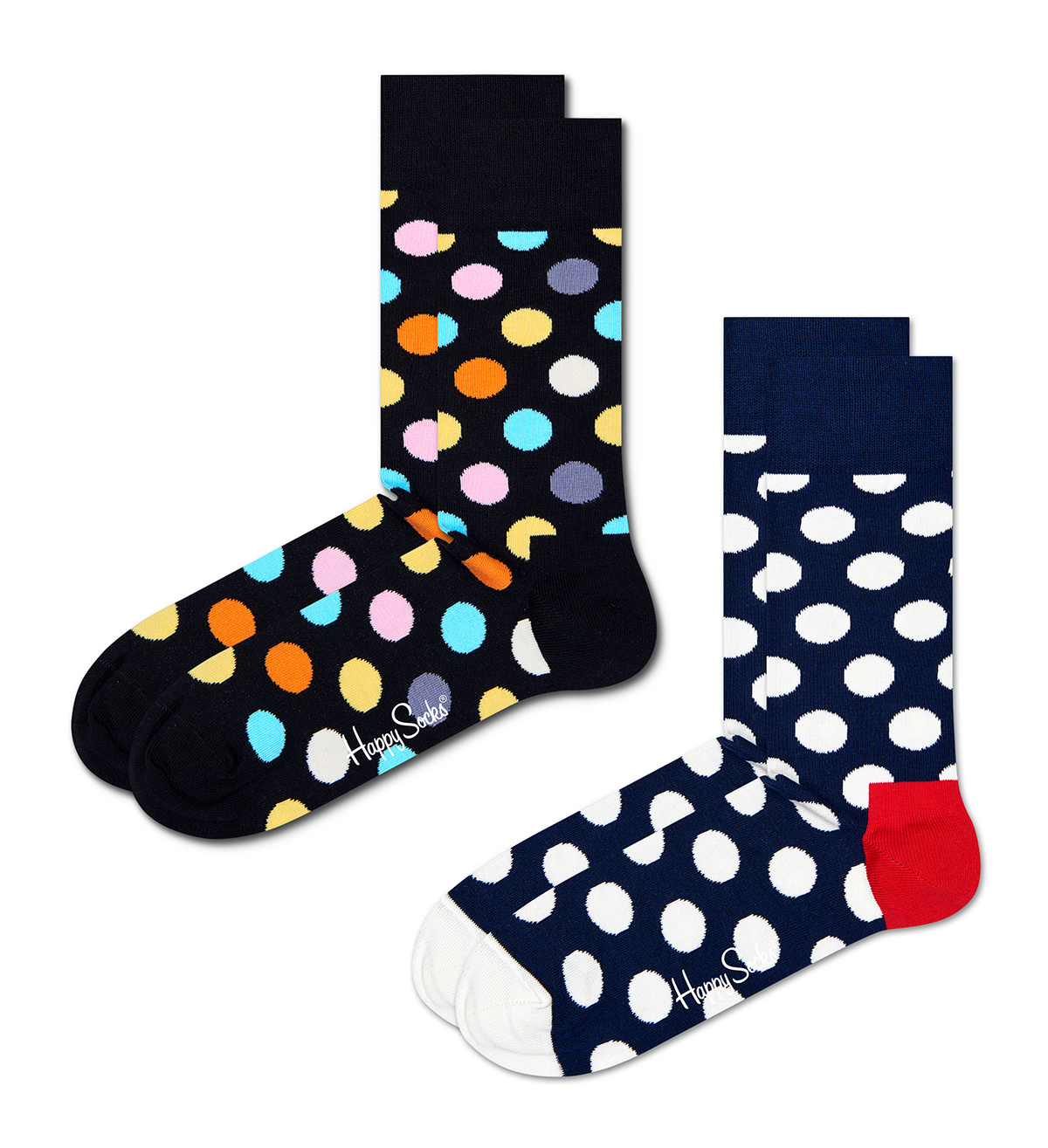 Happy Socks Sokken Met Print Grote Stippen Assorti 2-Pack - Maat 41-46
