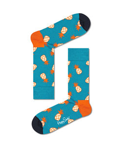 Happy Socks Sokken Met Print Pineapple Blauw