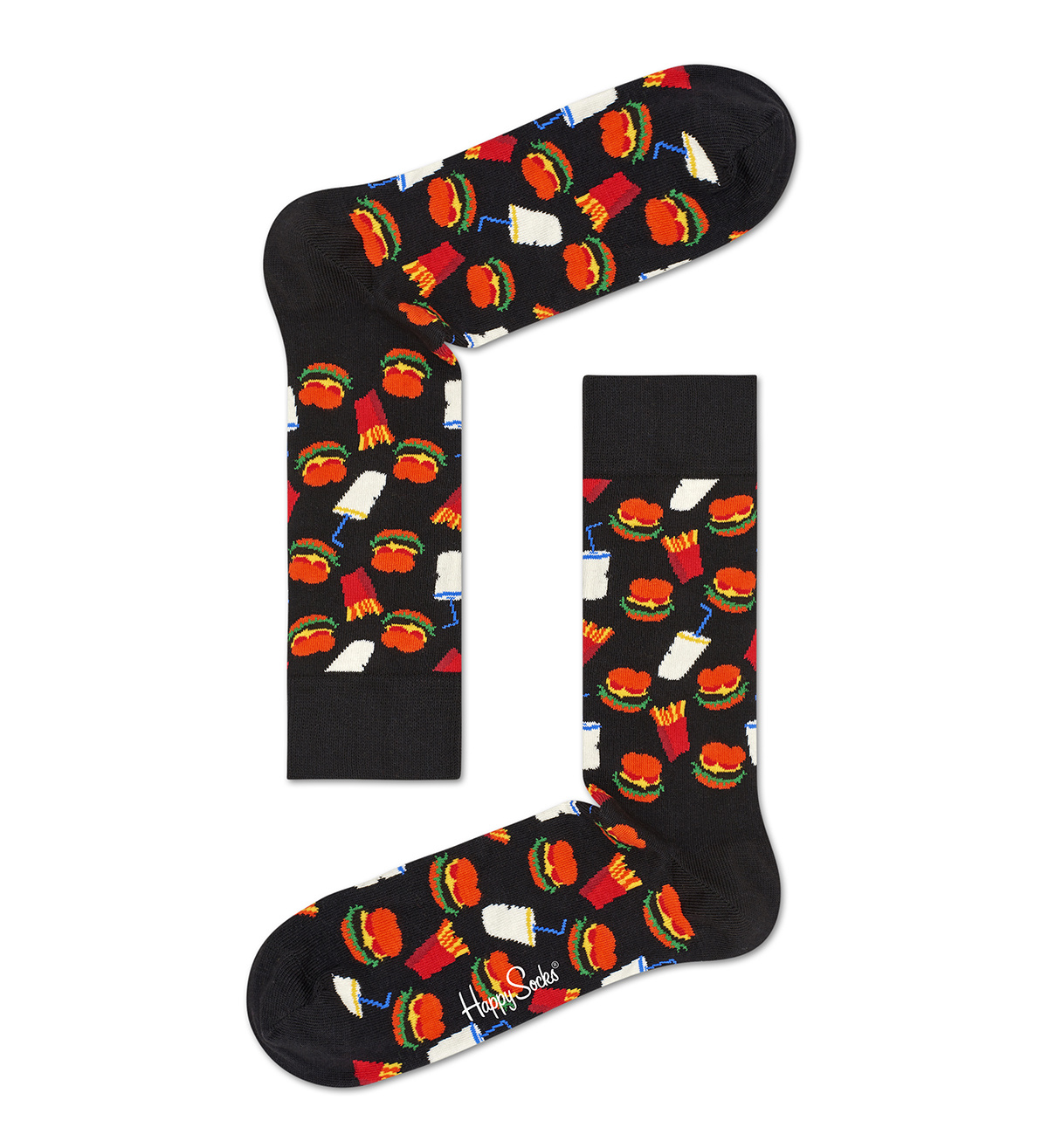 Happy Socks Happy Socks Sokken met Print Hamburger Sock