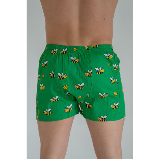 Happy Shorts Happy Shorts Wide Boxer Shorts Green Bees