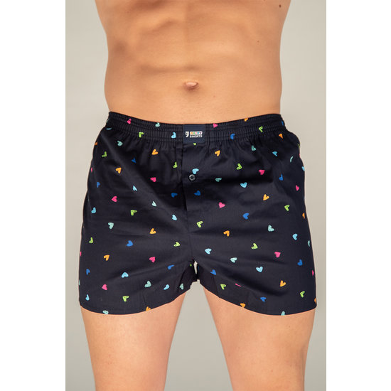 Happy Shorts Happy Shorts Wide Boxer Shorts With Print Colourful Hearts