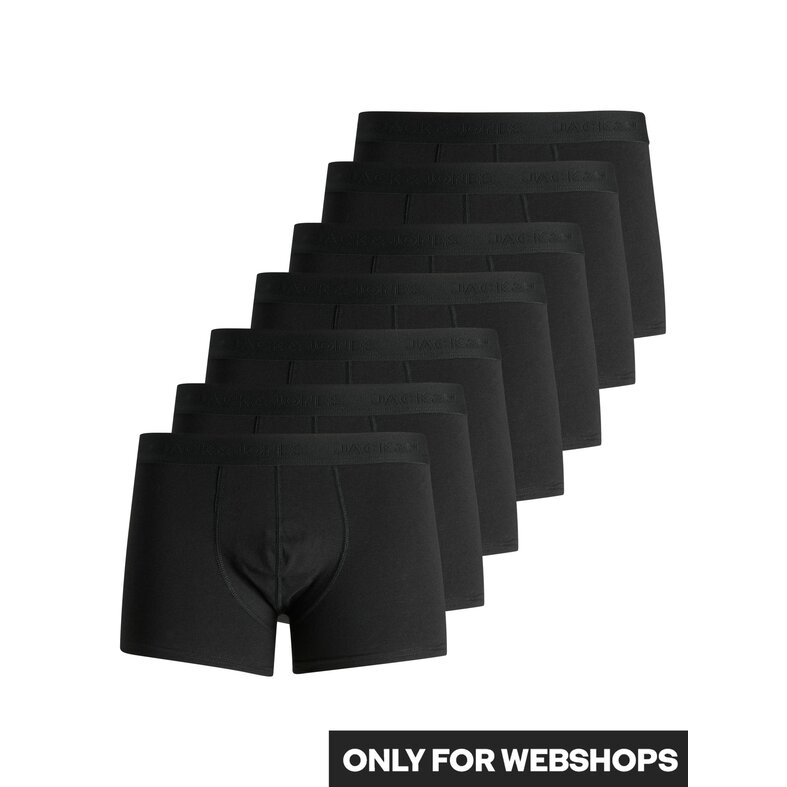 Jack & Jones Jack & Jones Black Boxer Shorts With Black Waistband Men Trunks JACSIMPLY 7-Pack