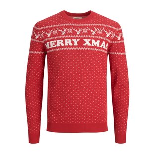 Jack & Jones Christmas Sweater Men JORXMAS Red