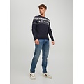 Jack & Jones Jack & Jones Christmas Sweater Men JORXMAS Navy Blue Knitted Pullover