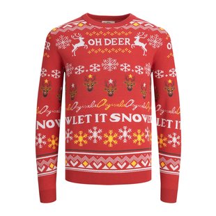 Jack & Jones Christmas Sweater Men JORHOHO Red