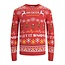 Jack & Jones Jack & Jones Christmas Sweater Men JORHOHO Red Knit Crew Neck