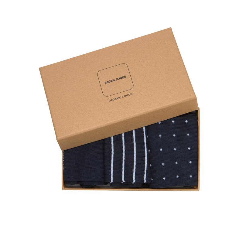 Jack & Jones Jack & Jones Socks Men Giftbox JACARBO Blue Organic Cotton 3-pair