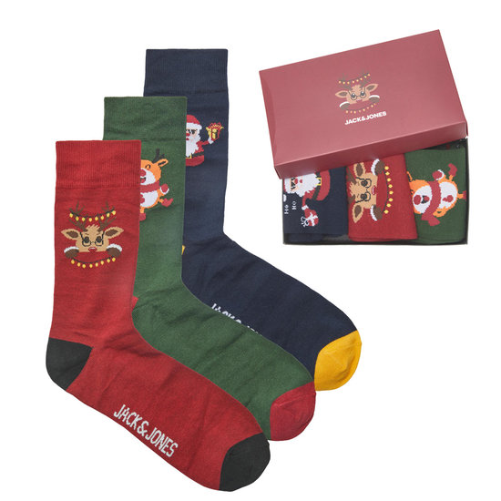 Jack & Jones Jack & Jones Christmas Socks Men Giftbox 3-pack JACAFRAZ