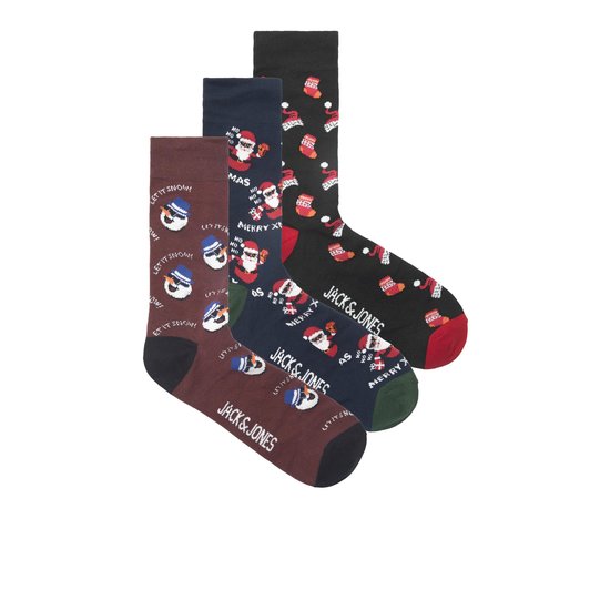 Jack & Jones Jack & Jones Christmas Socks Men Giftbox 3-pack  JACSANTA
