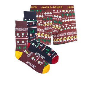 Jack & Jones Giftbox Heren 2-paar Sokken + Boxershort JACJINGLE