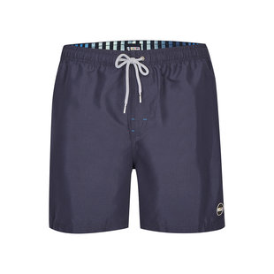 Happy Shorts Heren Zwemshort Effen Navy Blauw