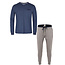 Phil & Co Phil & Co Essential Men's Pajama Set Long Blue/ Grey
