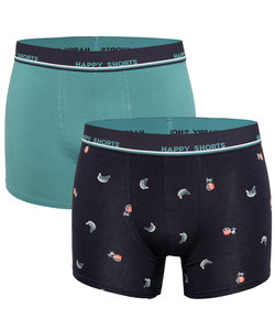 Happy Shorts 2-Pack Boxershorts Heren Ananas & Banaan Print