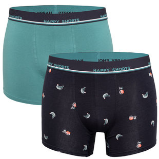 Happy Shorts 2-Pack Boxershorts Heren Ananas & Banaan Print