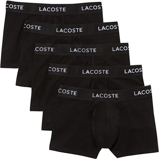 Lacoste Lacoste Casual Boxer Shorts Men Multipack Solid Black 5-Pack 5H5203