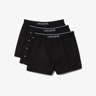 Lacoste Wide Boxer Shorts Men Logo + Print Crocodile 3-pack