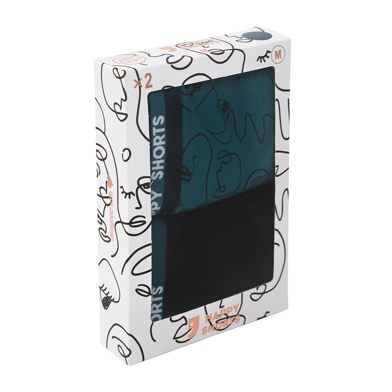 Happy Shorts Happy Shorts 2-Pack Boxershorts Met Print Heren Abstract Painting