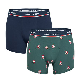 Happy Shorts 2-Pack Christmas Boxer Shorts Men Santas