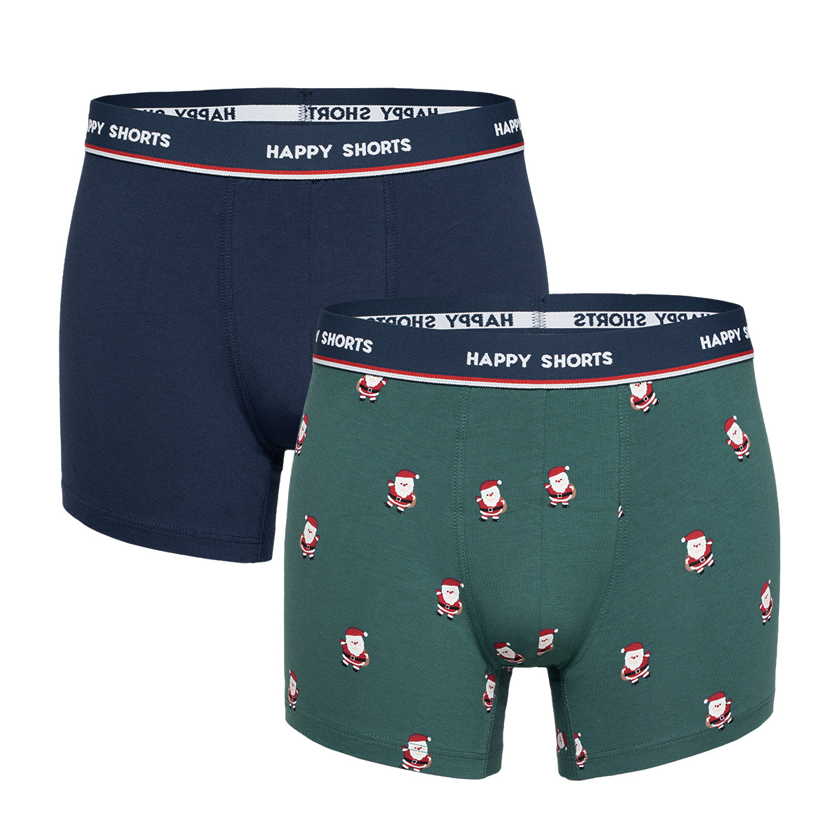 Happy Shorts 2-Pack Kerst Boxershorts Heren Santas | Underwear District