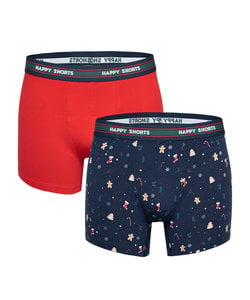 Red Christmas Snowman Boxer Shorts