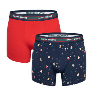 Happy Shorts 2-Pack Kerst Boxershorts Heren Christmas Stuff