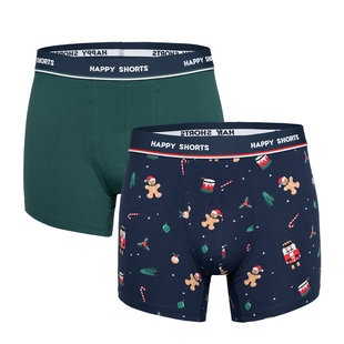 Happy Shorts 2-Pack Christmas Boxer Shorts Men Nutcracker