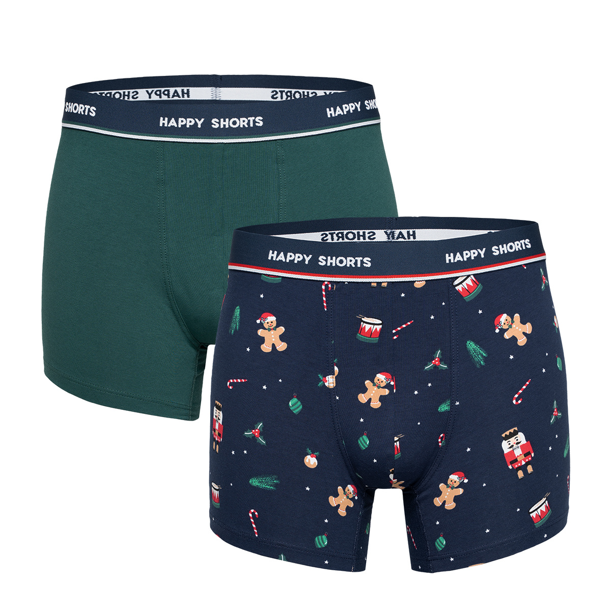Happy Shorts Happy Shorts 2 Pack Kerst Boxershorts Heren Nutcracker
