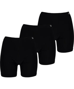 Apollo Seamless Ladies Long Short Bamboo Underwear Black 3-Pack