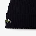 Lacoste  Lacoste Beanie Ribbed Womens Mens Beanie Wool Black RB0001