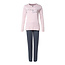 By Louise By Louise Dames Pyjama Set Lang Katoen Roze / Blauw