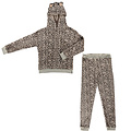 Apollo Apollo Women's Home Suit Loungewear Leopard Print Fleece Incl Hood