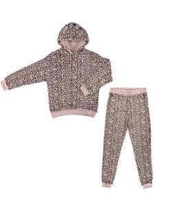 Apollo Women's Home Suit Loungewear Leopard Print Pink