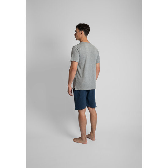 Phil & Co Phil & Co Essential Shortama Men Short Pajamas Cotton Grey / Blue