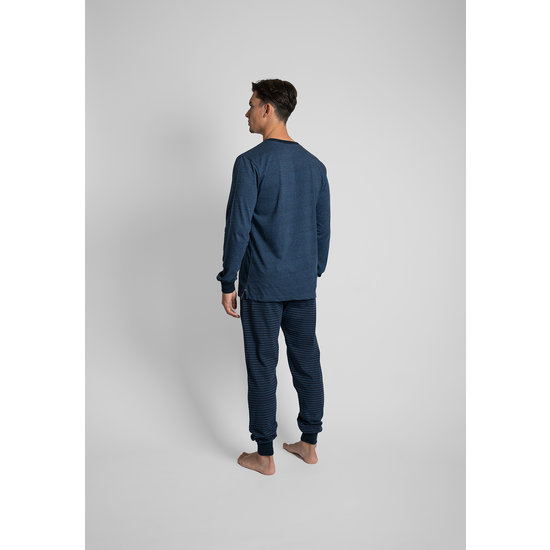 Phil & Co Phil & Co Essential Men's Pajama Set Long Blue