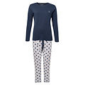 By Louise By Louise Essential Women's Pajama Set Long Cotton Blue Dots