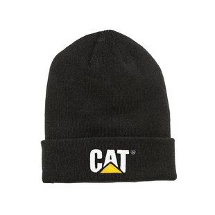 CAT Trademark Cuff Beanie Black