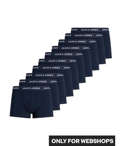 Jack & Jones Solid Blue Boxer Shorts Men Multipack JACSOLID 10-Pack