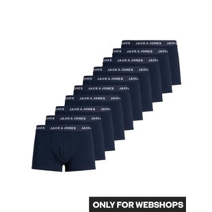 Jack & Jones Effen Blauwe Boxershorts Heren Multipack JACSOLID 10-Pack