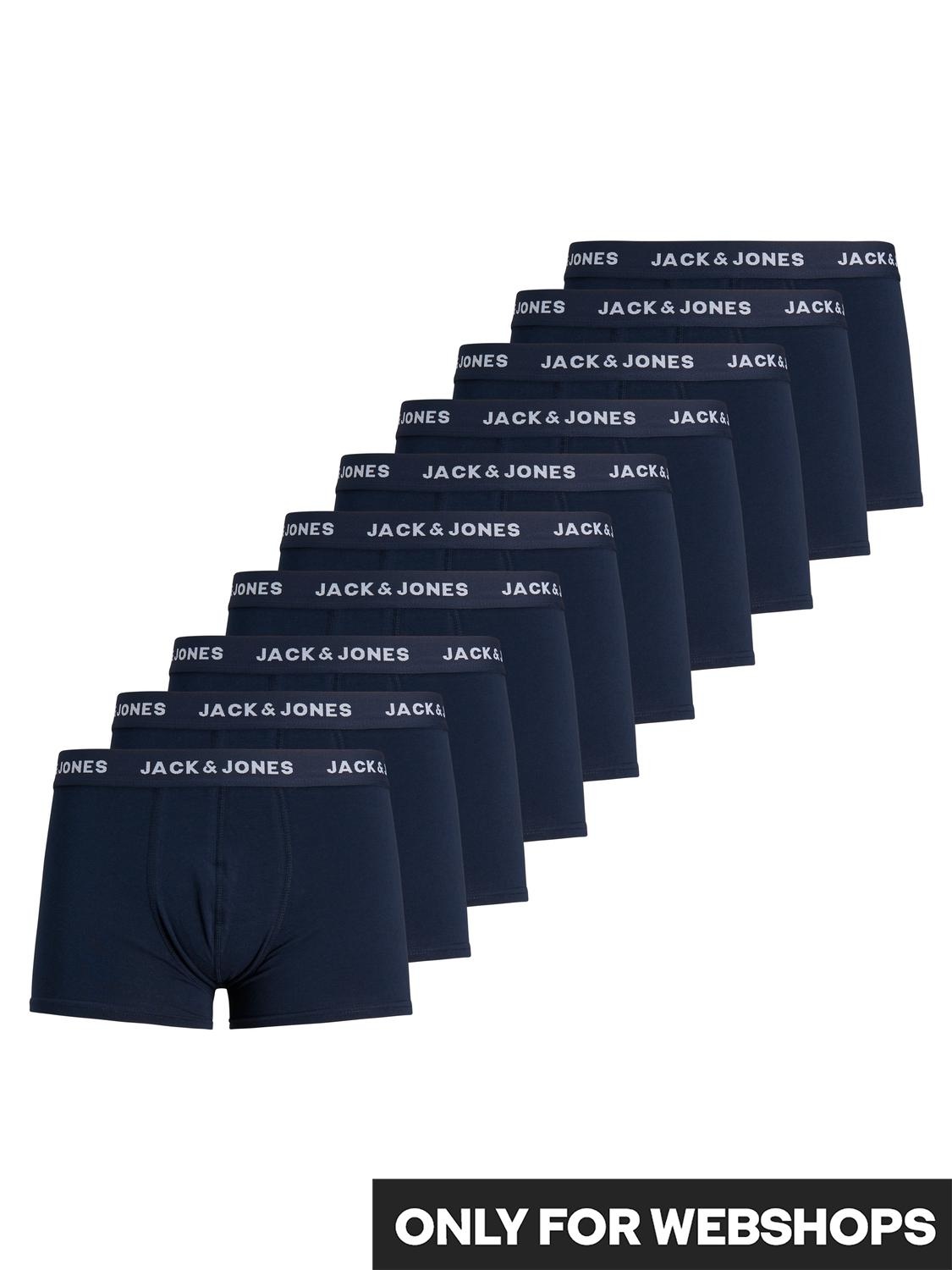 Jack Jones Jack Jones Effen Blauwe Boxershorts Heren Multipack JACSOLID 10 Pack