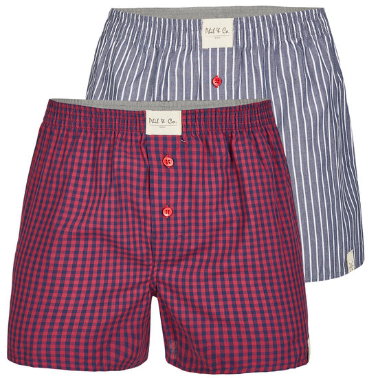 Phil & Co Phil & Co 6-Pack Woven Wide Boxer Shorts Men Multipack 6-Pack