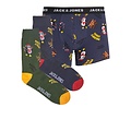 Jack & Jones Junior Jack & Jones Junior Christmas Underwear Giftbox Boys Boxer Short + Socks JACPENGUIN