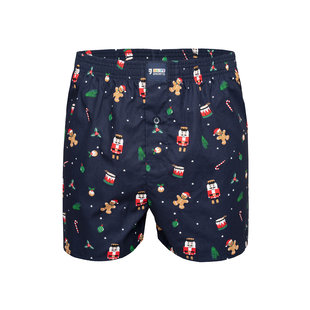 Happy Shorts Wide Christmas Boxer Shorts Nutcracker Blue