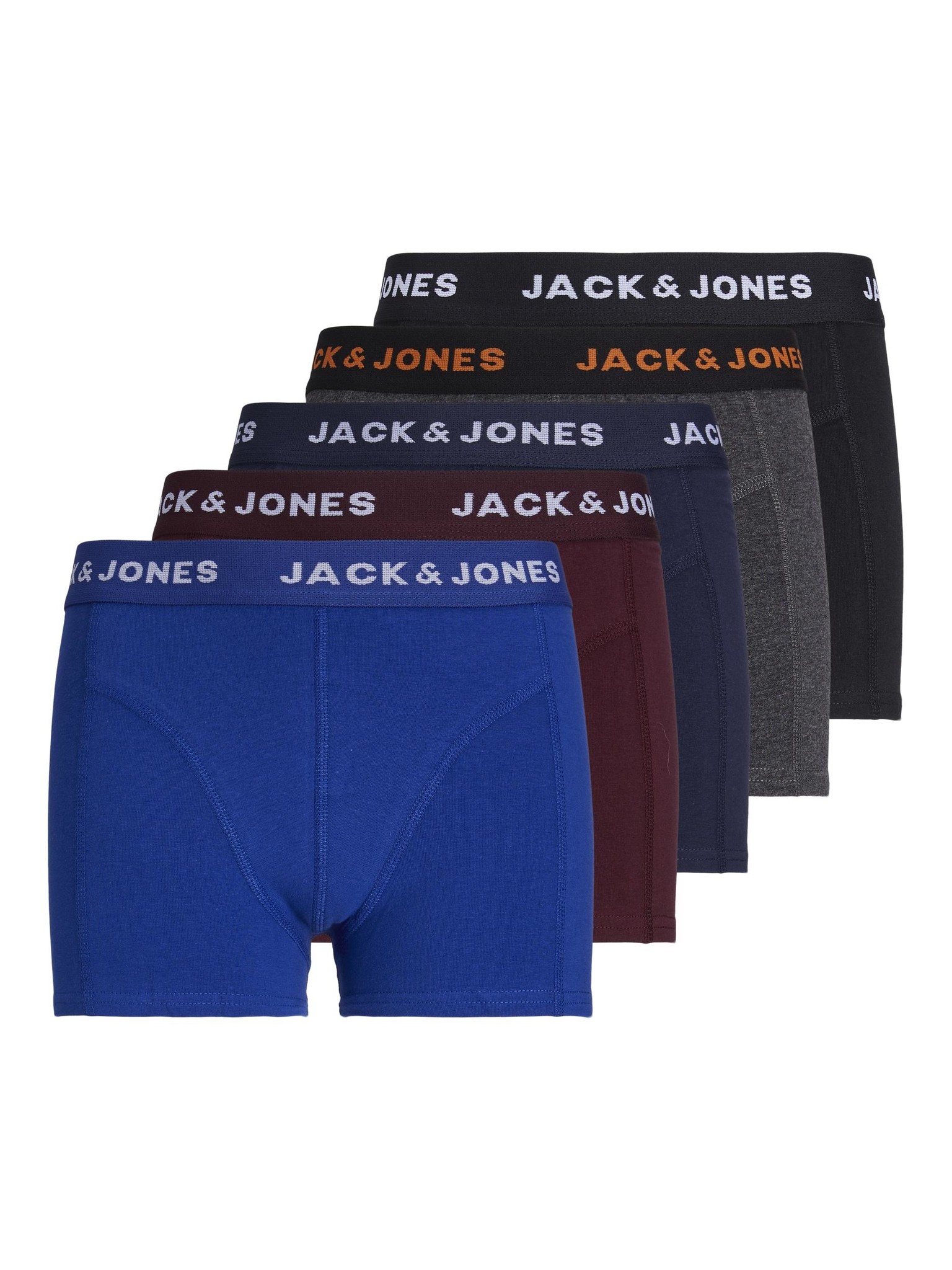 Jack Jones Jack Jones Junior Boxershorts Jongens Trunks Friday Multipack 5 Pack