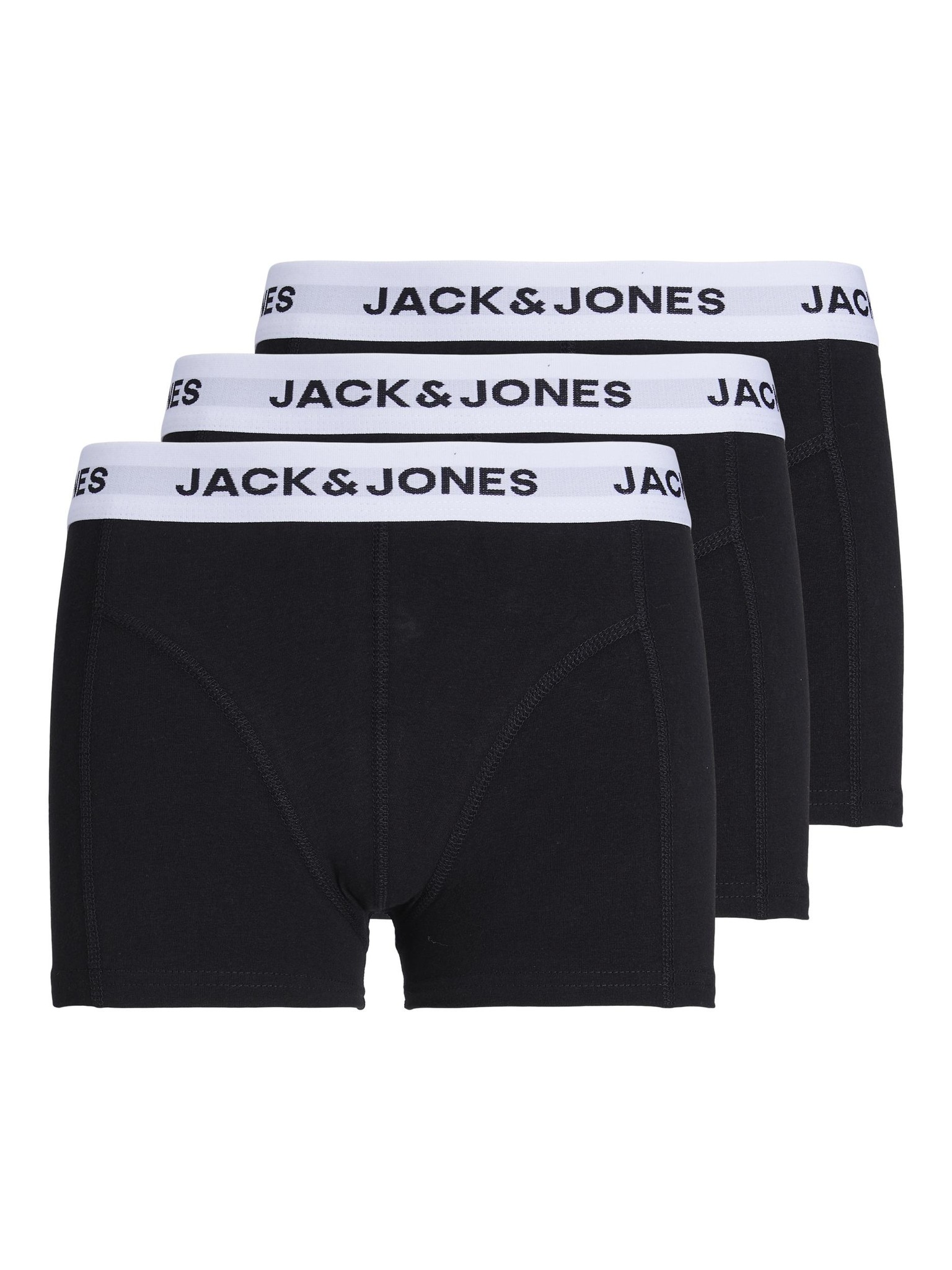 Jack Jones Junior Jack Jones Junior Zwarte Boxershorts Jongens JACBASIC 3 Pack Zwart