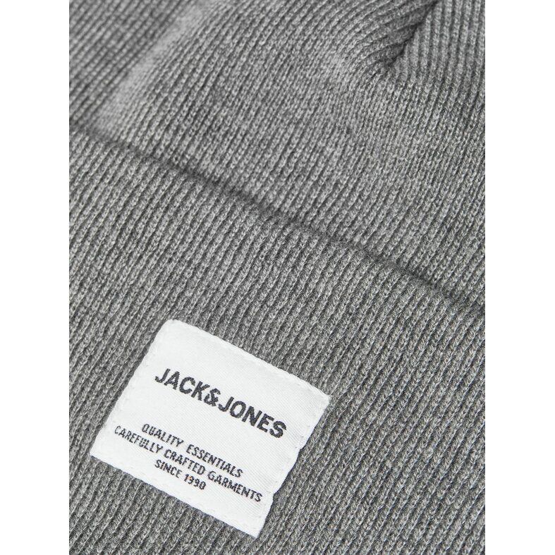 Jack & Jones Jack & Jones Heren Muts  JACLONG Knit Beanie Grijs