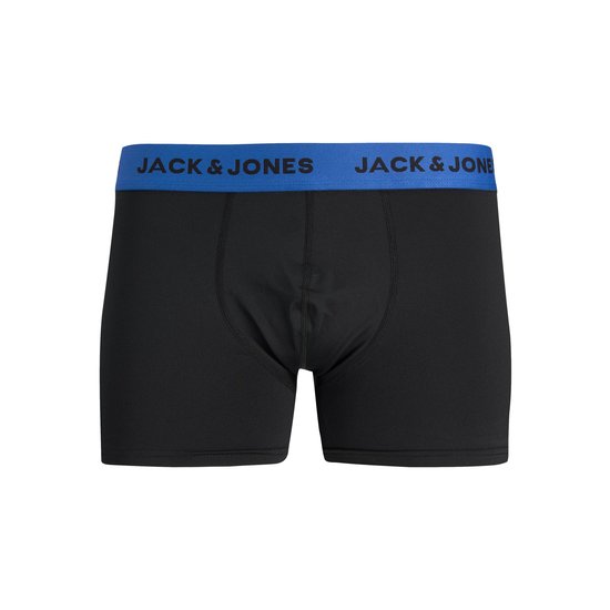 Jack & Jones Jack & Jones Boxershorts Heren Microfiber Trunks  Blauw / Zwart 3-Pack