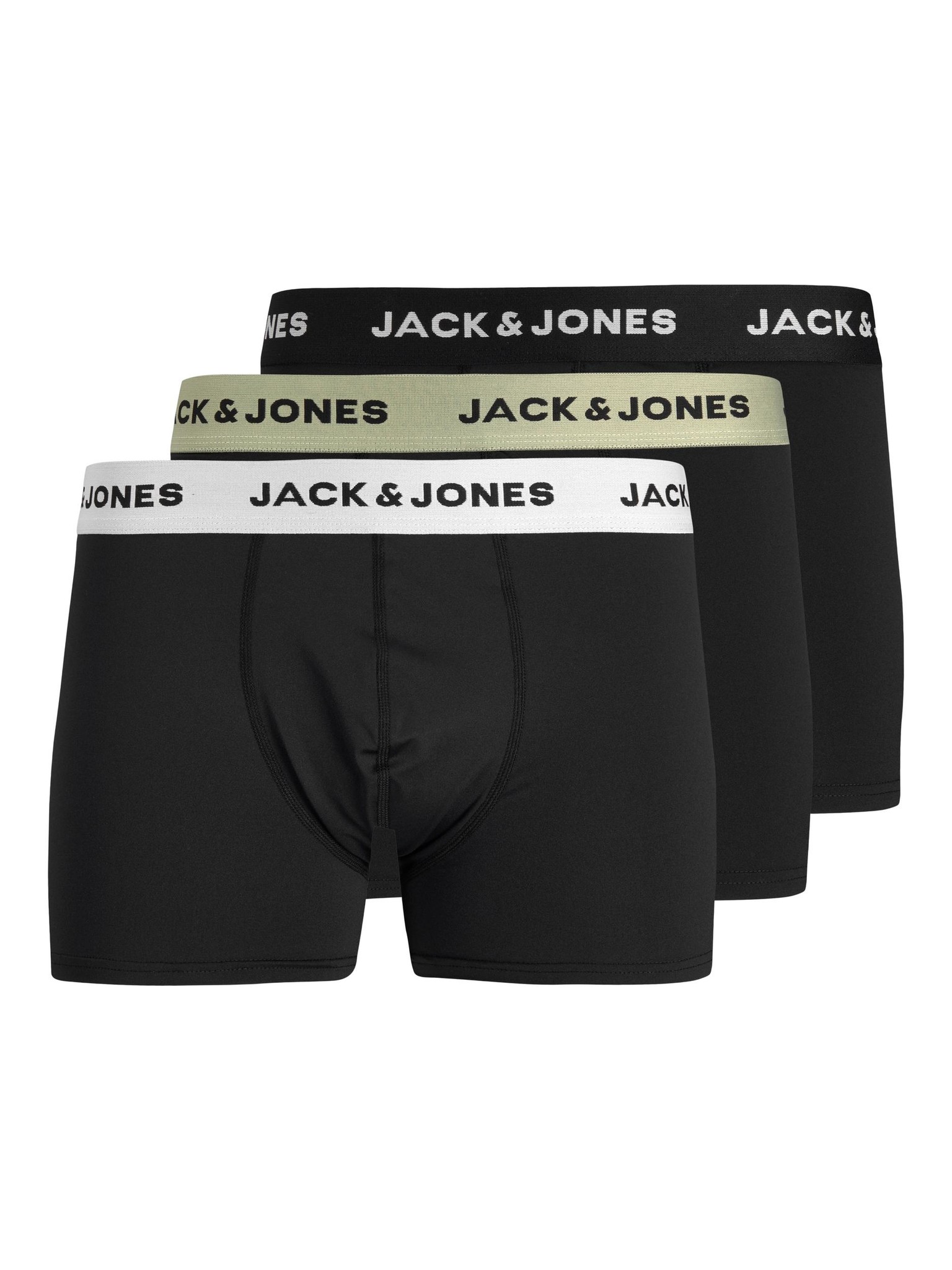 Jack Jones Zwarte Boxershorts Heren JACERIC 3-Pack Zwart | Underwear