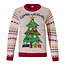 Apollo Apollo Funny Christmas Sweater Women With Led Lights Pink