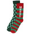 Apollo Christmas Socks Men Ladies Green / Red Sports Socks 2-Pack