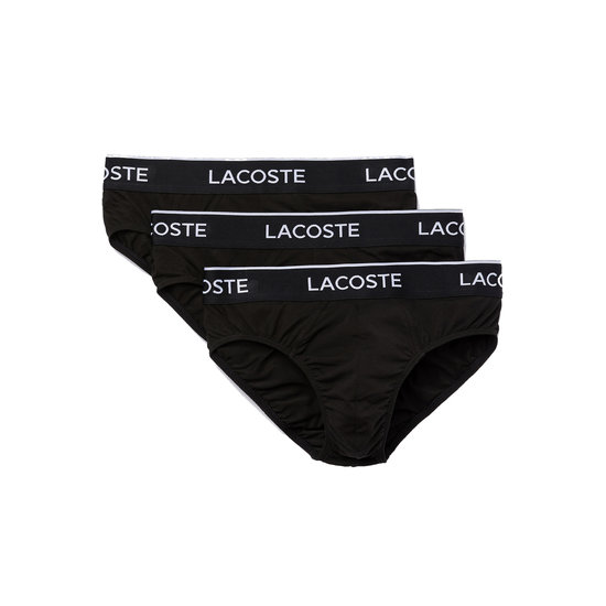 Lacoste Lacoste Black Mens Casual Briefs Black 3-Pack